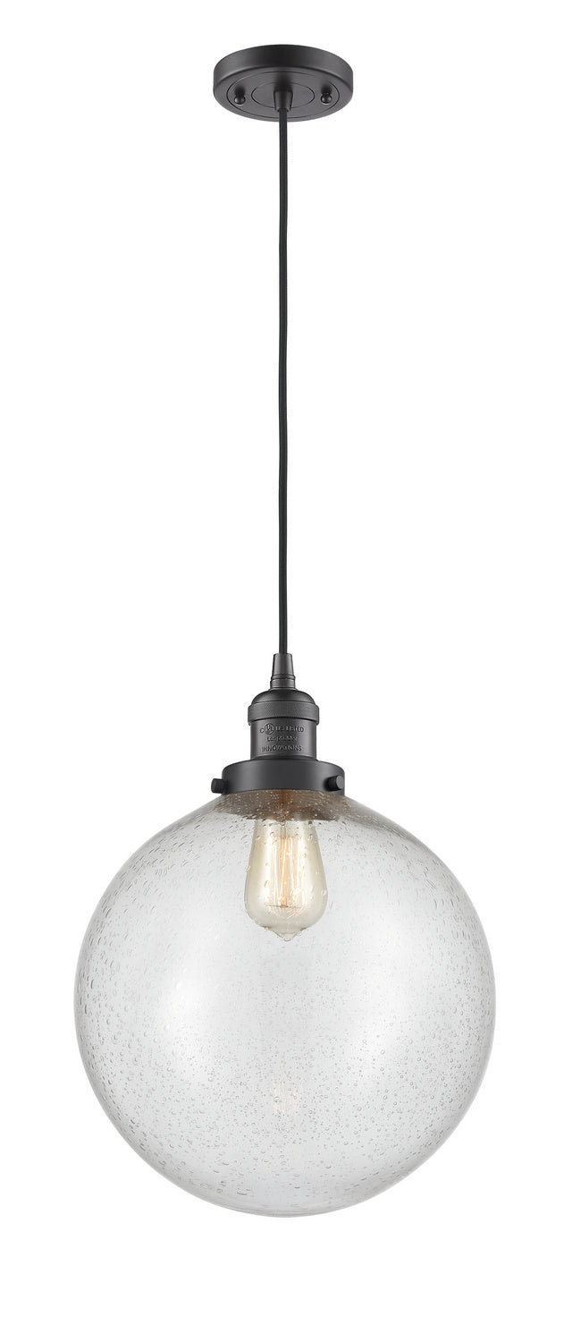 Innovations 201C-OB-G204-12 One Light Mini Pendant, Oil Rubbed Bronze