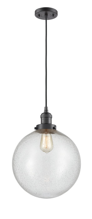 Innovations 201C-OB-G204-12 One Light Mini Pendant, Oil Rubbed Bronze