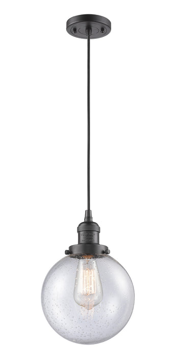 Innovations 201C-OB-G204-8 One Light Mini Pendant, Oil Rubbed Bronze