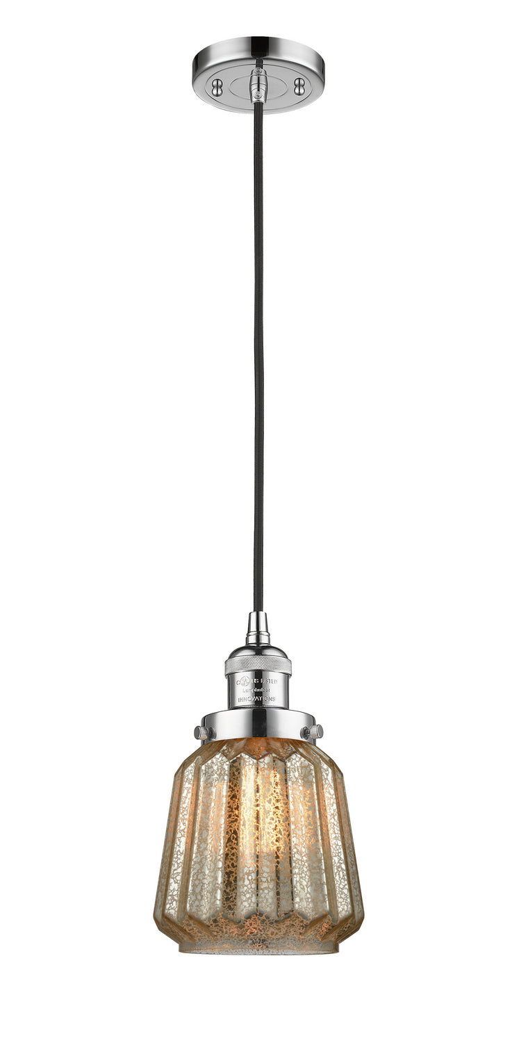 Innovations 201C-PC-G146 One Light Mini Pendant, Polished Chrome