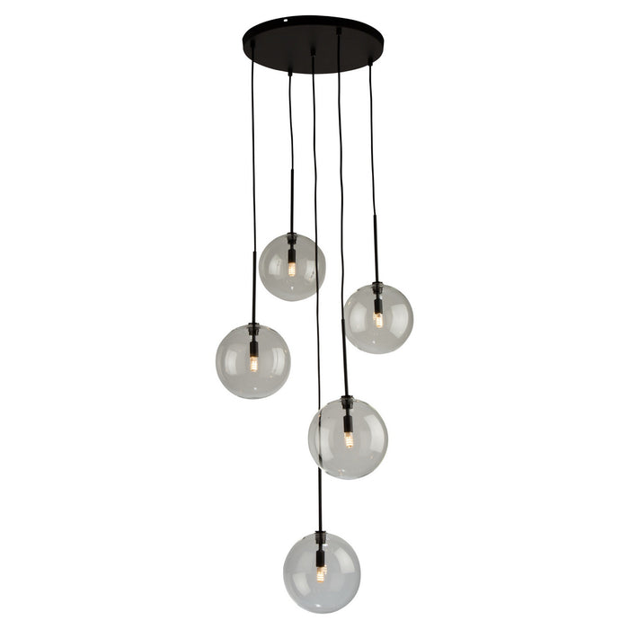 Artcraft SC13195BK Five Light Pendant, Black
