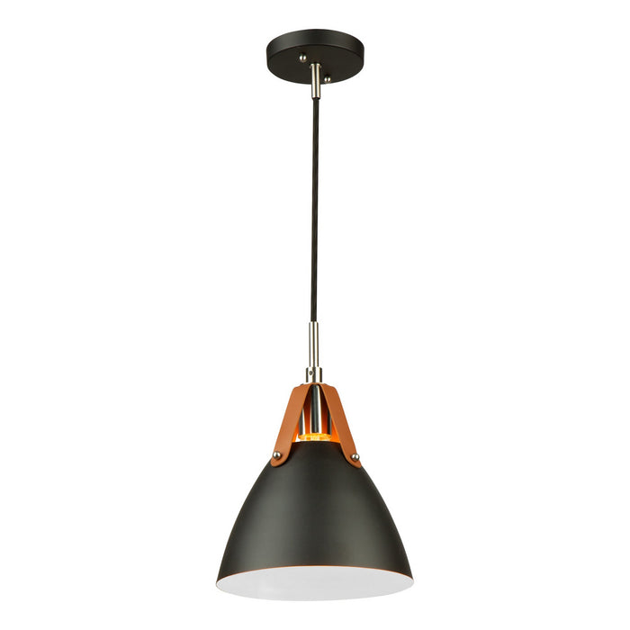 Artcraft SC13321BK One Light Pendant, Black