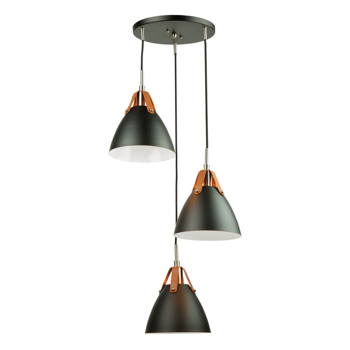 Artcraft SC13323BK Three Light Pendant, Black