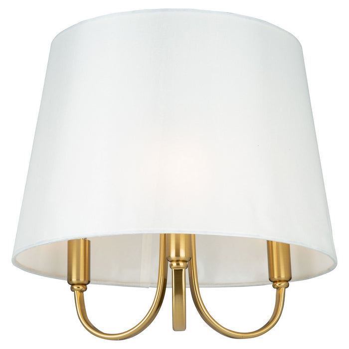 Artcraft SC13334BG Three Light Semi-Flush Mount, Brushed Gold