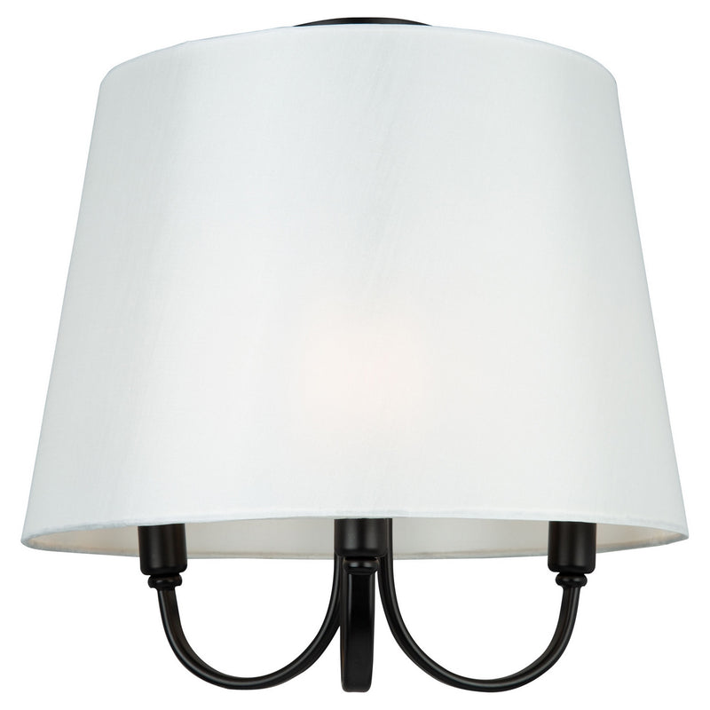 Artcraft SC13334BK Three Light Semi-Flush Mount, Black