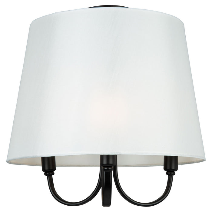 Artcraft SC13334BK Three Light Semi-Flush Mount, Black