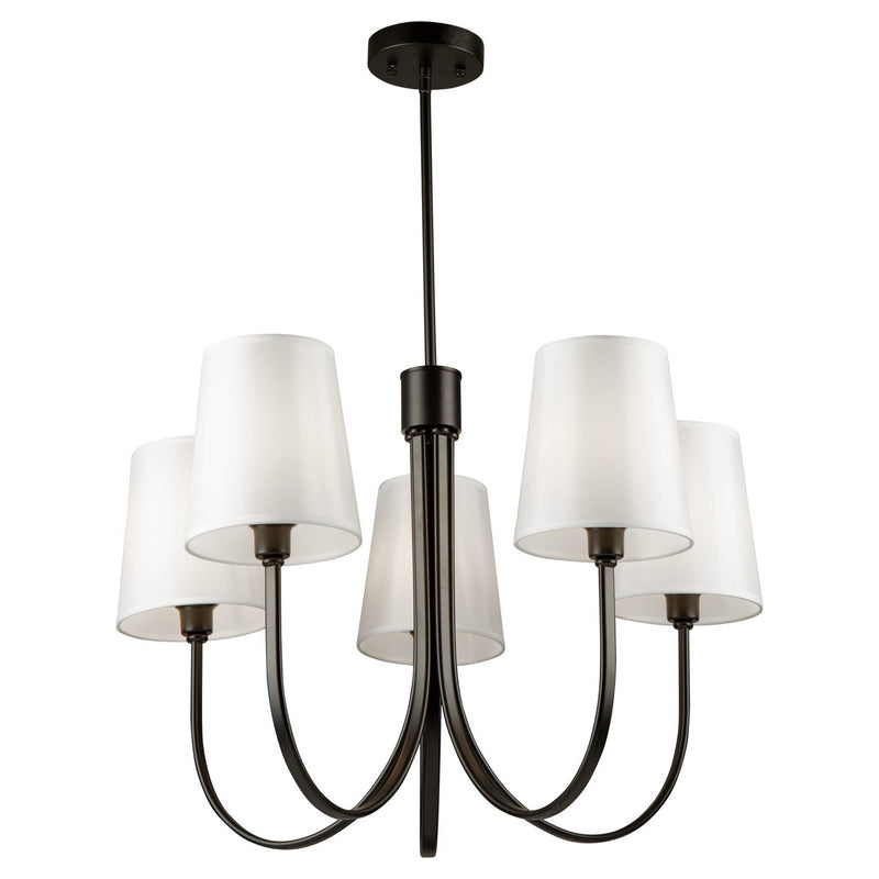 Artcraft SC13335BK Five Light Chandelier, Black