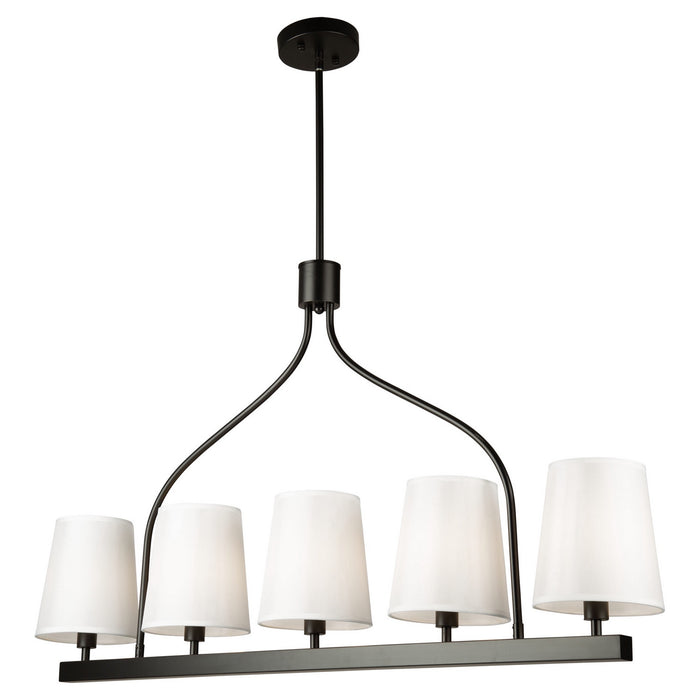 Artcraft SC13336BK Five Light Island Pendant, Black