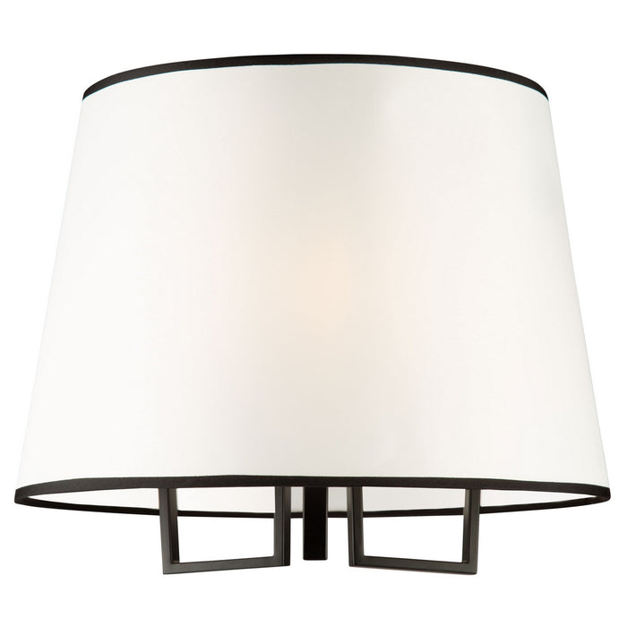 Artcraft SC13344BK Three Light Semi-Flush Mount, Gold, Black