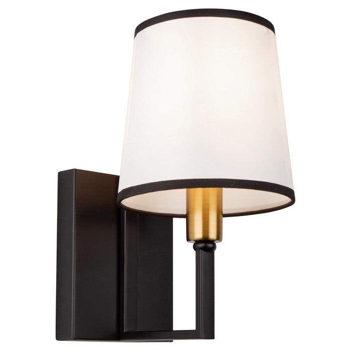 Artcraft SC13347BK One Light Wall Sconce, Gold, Black