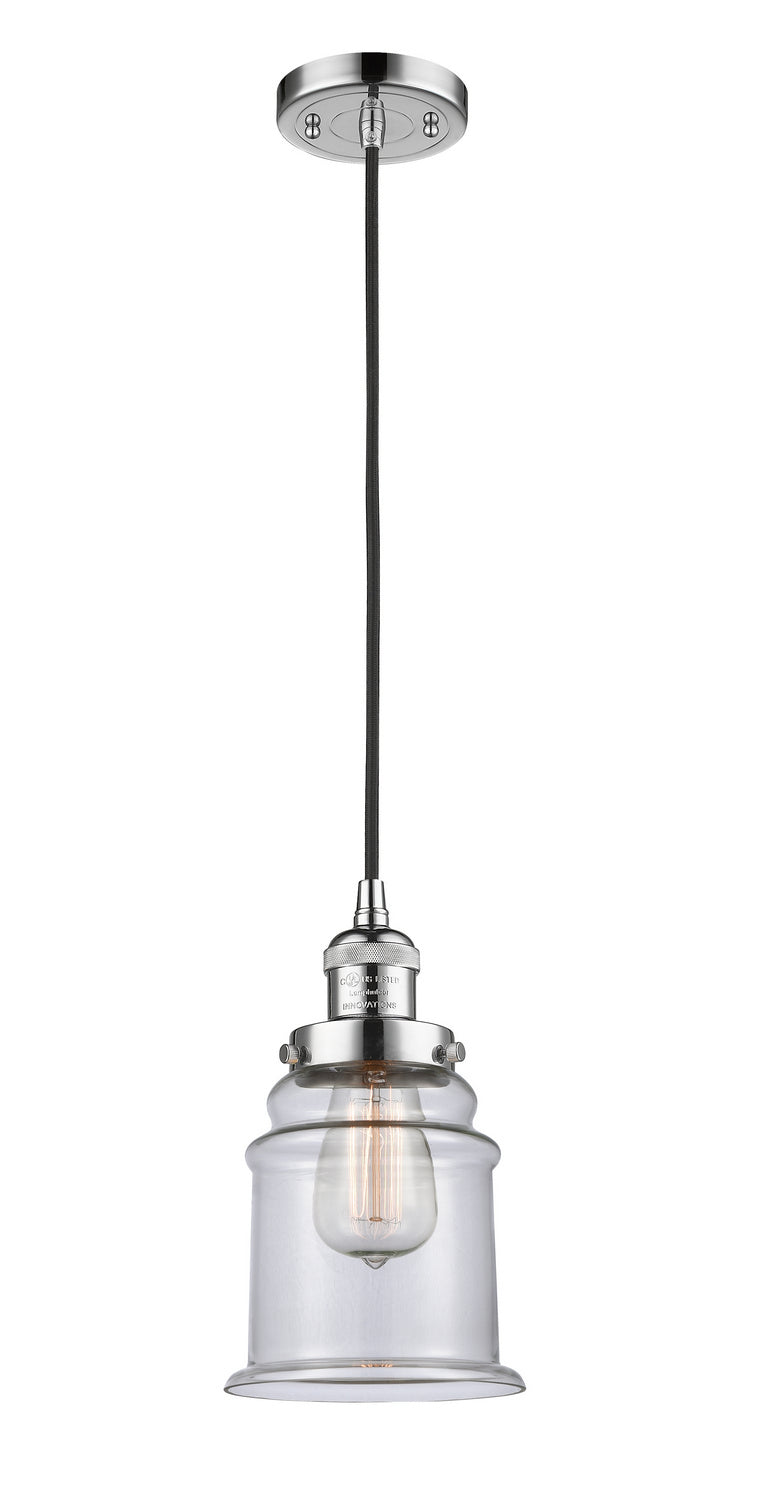 Innovations 201C-PC-G182 One Light Mini Pendant, Polished Chrome