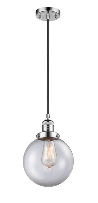 Innovations 201C-PC-G202-8 One Light Mini Pendant, Polished Chrome
