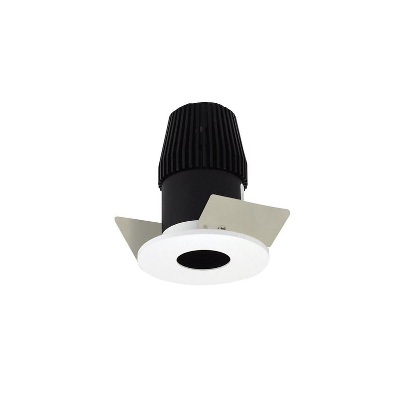 Nora Lighting NIOB-1RPH40XBMPW 1" Round Pinhole, Black Pinhole / Matte Powder White Flange