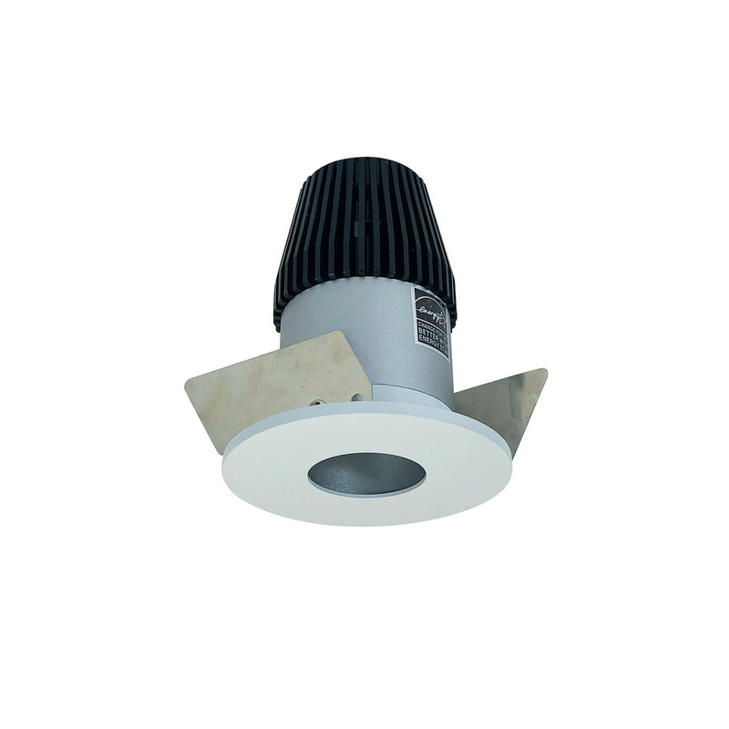 Nora Lighting NIOB-1RPH50XHZMPW 1" Round Pinhole, Haze Pinhole / Matte Powder White Flange