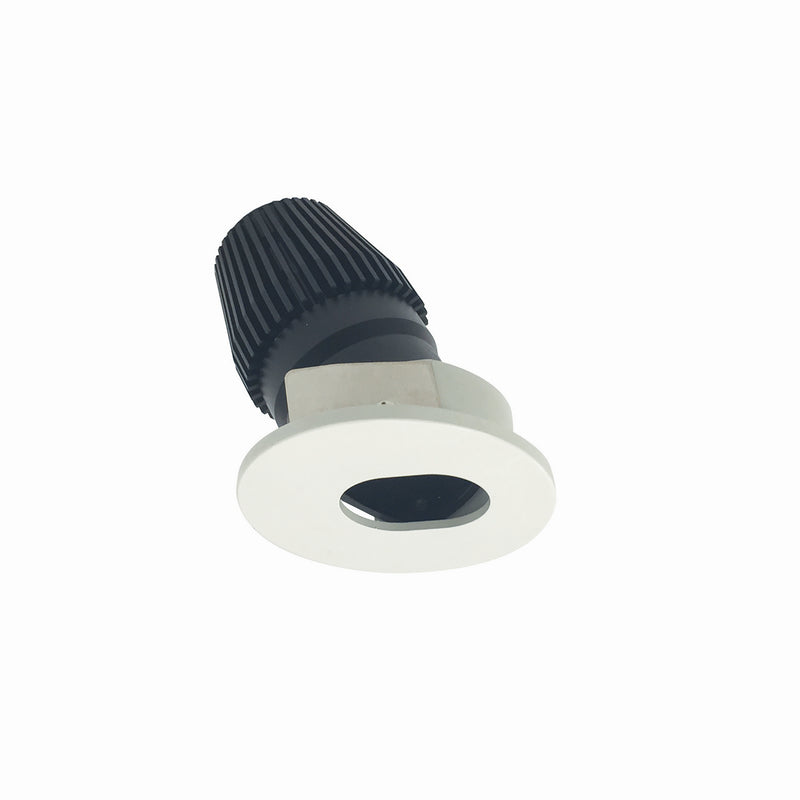 Nora Lighting NIOB-1RSL30XBMPW 1" Round Slot, Black Slot Aperture / Matte Powder White Flange