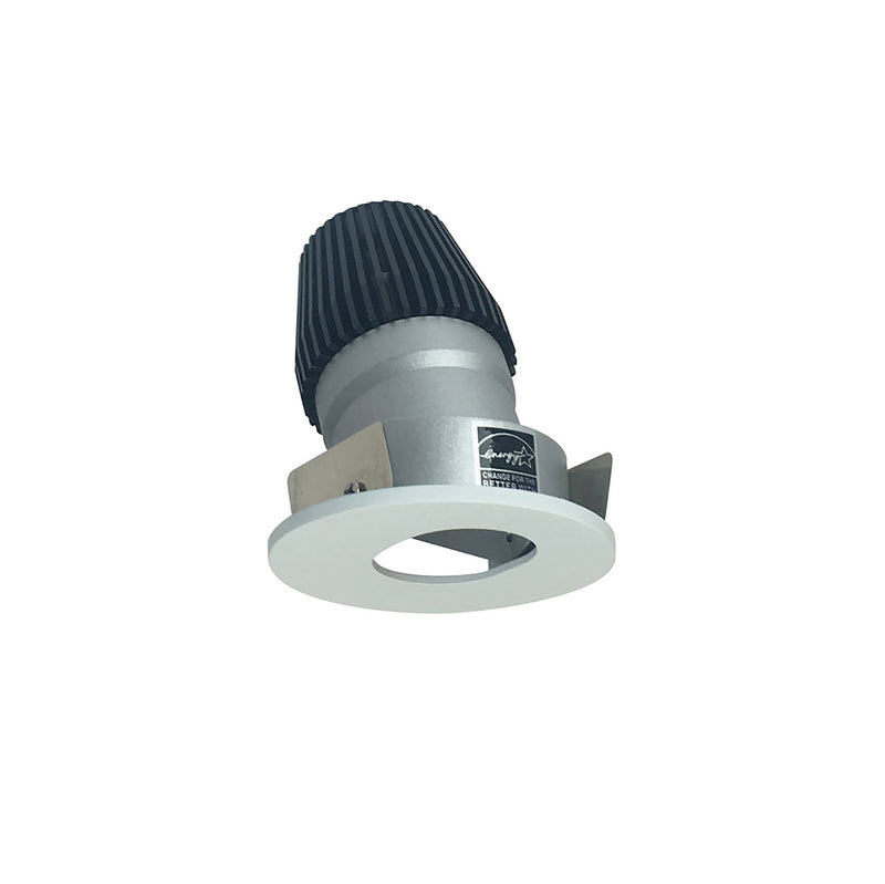 Nora Lighting NIOB-1RSL35XHZMPW 1" Round Slot, Haze Slot Aperture / Matte Powder White Flange
