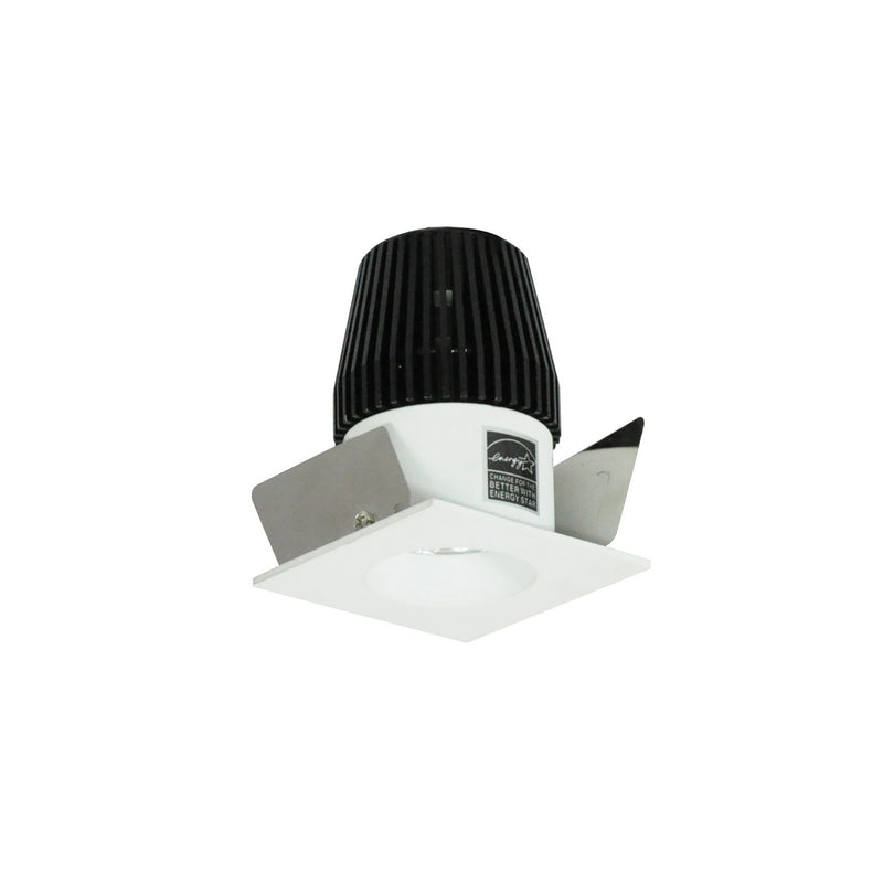 Nora Lighting NIOB-1SNG35XMPW 1" Square Straight Regressed, Matte Powder White Reflector / Matte Powder White Flange
