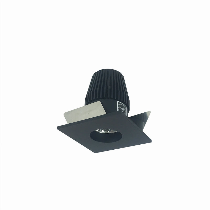 Nora Lighting NIOB-1SNG40XBB 1" Square Straight Regressed, Black Reflector / Black Flange