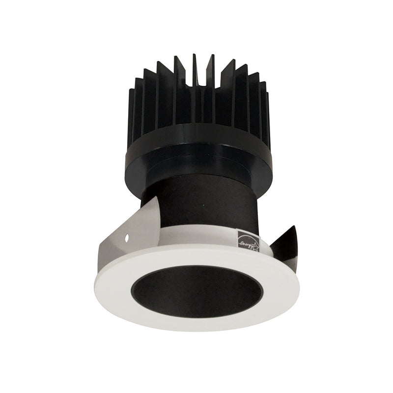 Nora Lighting NIOB-2RNDC27XBW/HL Non-Adjustable Trim, Black Reflector / White Flange