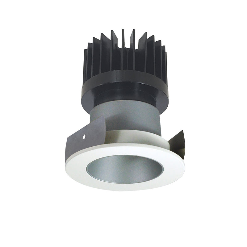 Nora Lighting NIOB-2RNDC40XHZMPW/HL Non-Adjustable Trim, Haze Reflector / Matte Powder White Flange