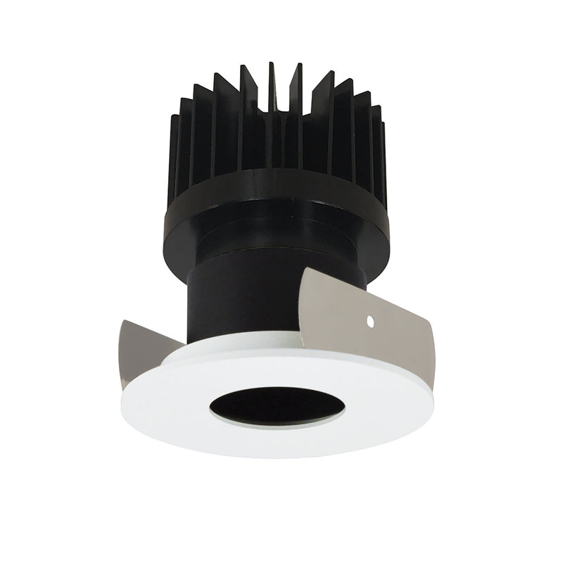Nora Lighting NIOB-2RPH35XBMPW/HL Non-Adjustable Trim, Black Pinhole / Matte Powder White Flange