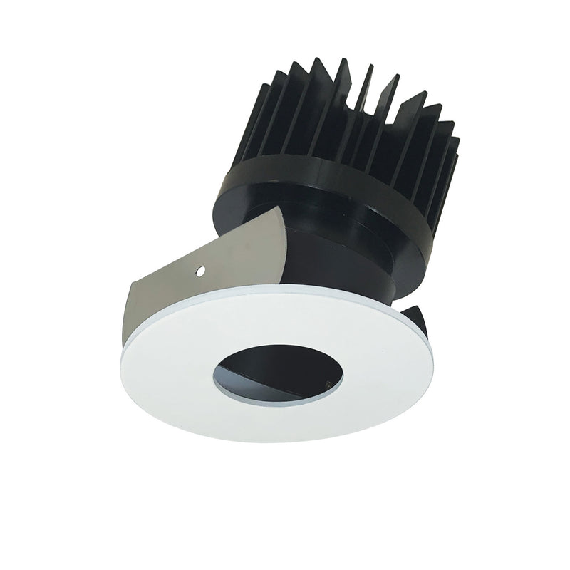 Nora Lighting NIOB-2RPHA40XBMPW/HL Trim, Black Pinhole / Matte Powder White Flange