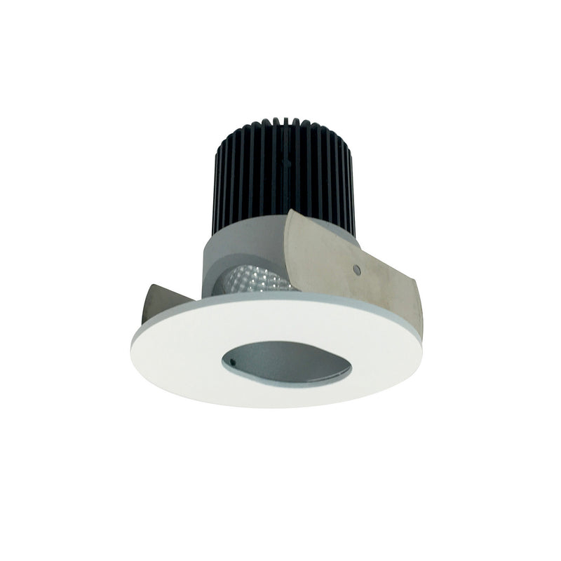 Nora Lighting NIOB-2RSL40XHZMPW/10 2" Round Slot, Haze Slot Aperture / Matte Powder White Flange