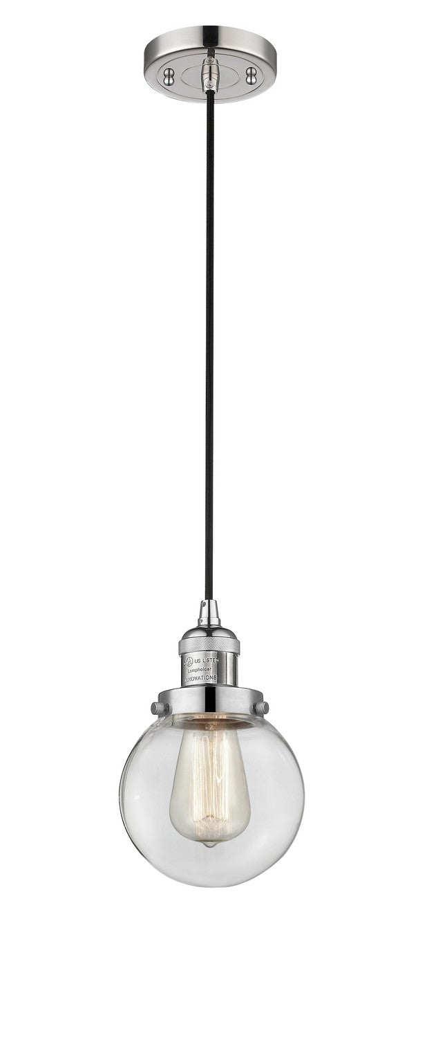 Innovations 201C-PN-G202-6-LED LED Mini Pendant, Polished Nickel