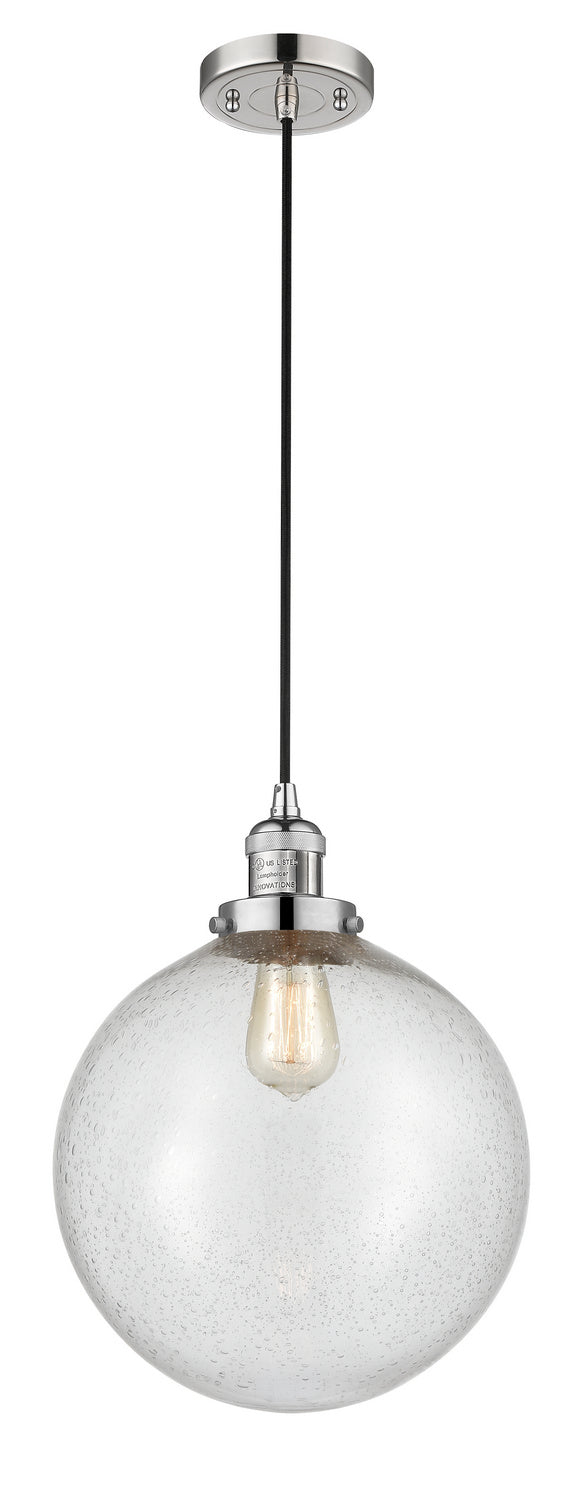 Innovations 201C-PN-G204-12 One Light Mini Pendant, Polished Nickel