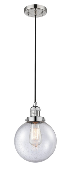 Innovations 201C-PN-G204-8 One Light Mini Pendant, Polished Nickel