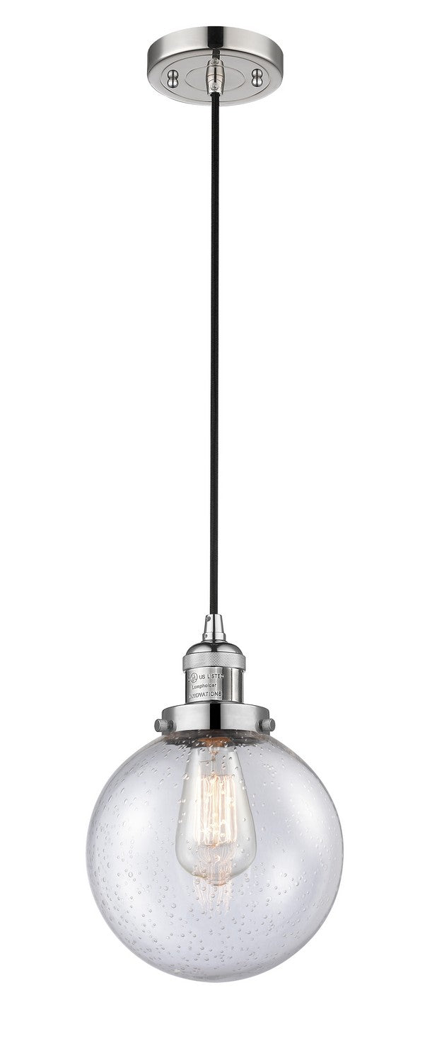 Innovations 201C-PN-G204-8-LED LED Mini Pendant, Polished Nickel
