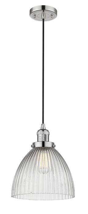 Innovations 201C-PN-G222 One Light Mini Pendant, Polished Nickel