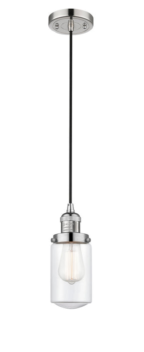 Innovations 201C-PN-G312 One Light Mini Pendant, Polished Nickel