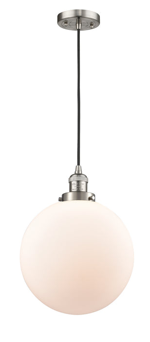 Innovations 201C-SN-G201-12 One Light Mini Pendant, Brushed Satin Nickel
