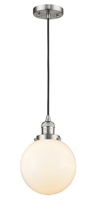 Innovations 201C-SN-G201-8 One Light Mini Pendant, Brushed Satin Nickel