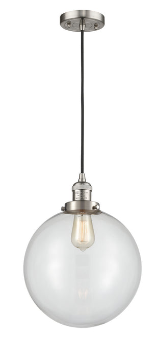 Innovations 201C-SN-G202-12 One Light Mini Pendant, Brushed Satin Nickel