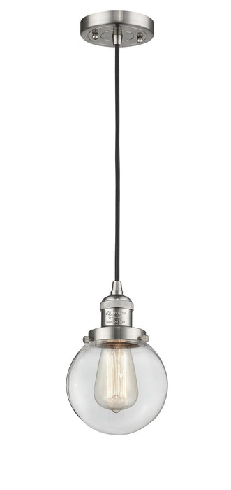 Innovations 201C-SN-G202-6 One Light Mini Pendant, Brushed Satin Nickel