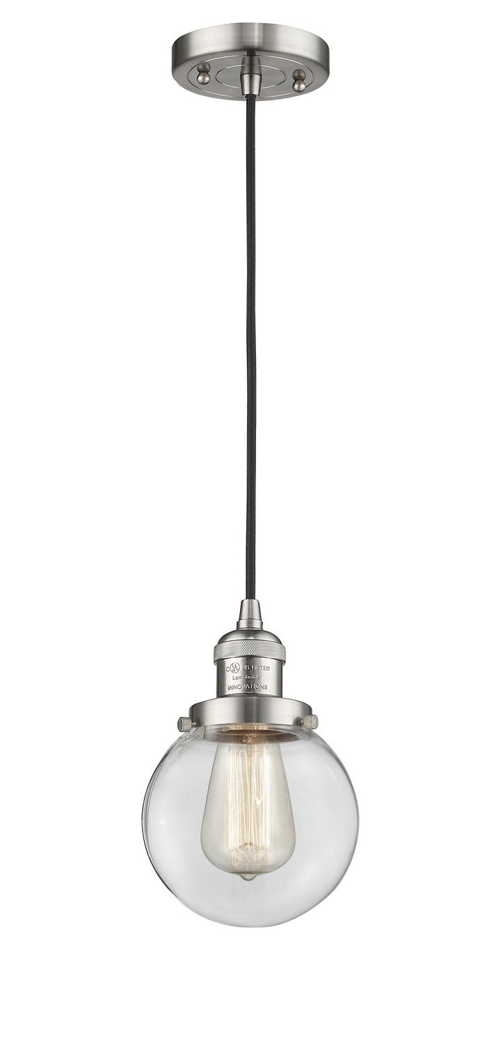 Innovations 201C-SN-G202-6-LED LED Mini Pendant, Brushed Satin Nickel