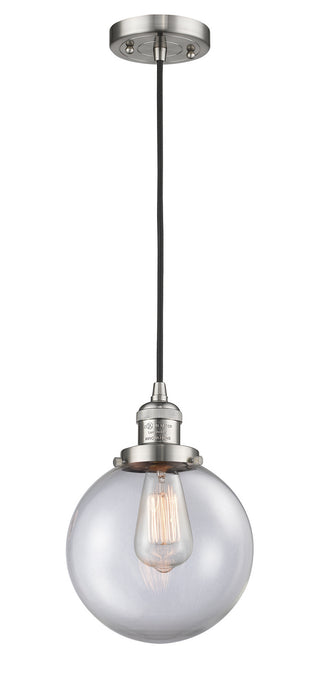 Innovations 201C-SN-G202-8 One Light Mini Pendant, Brushed Satin Nickel