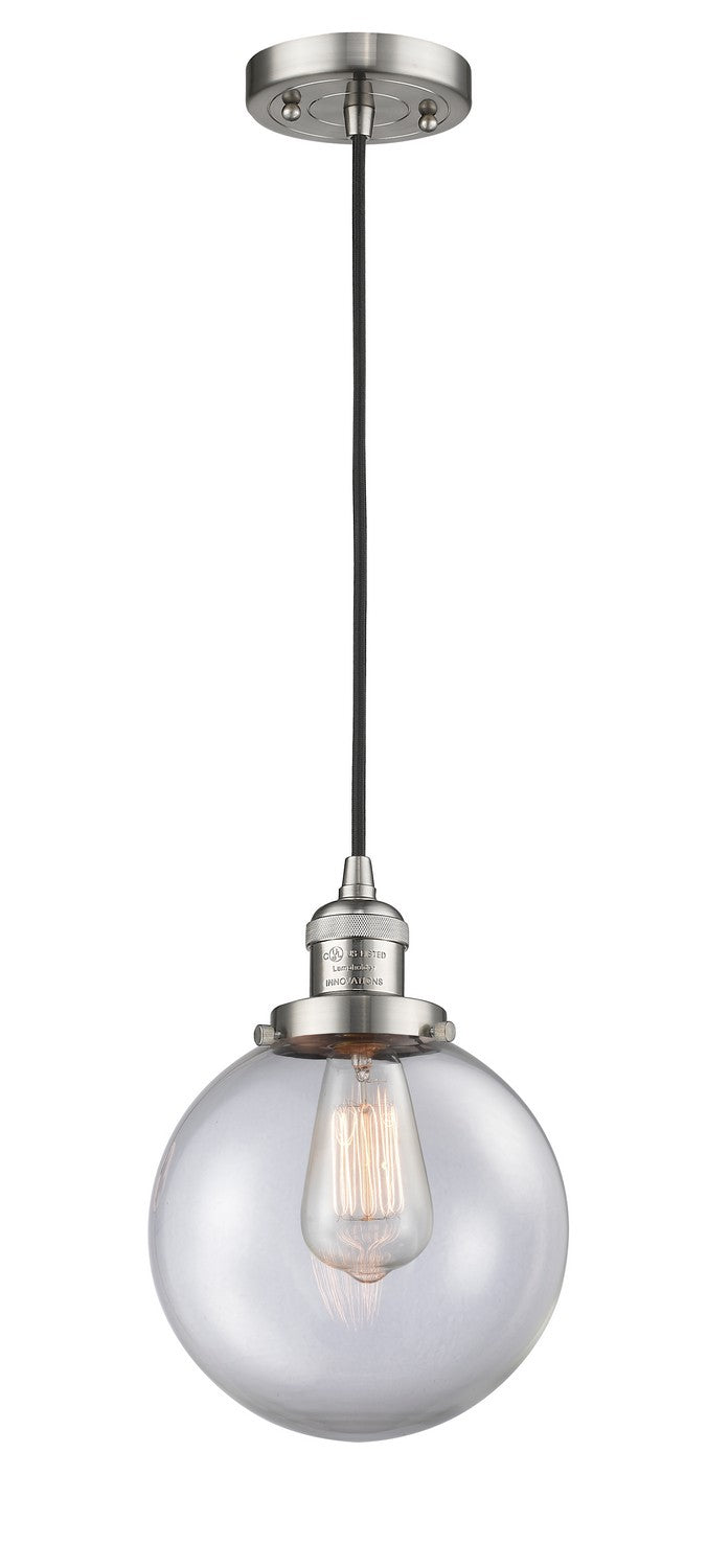 Innovations 201C-SN-G202-8-LED LED Mini Pendant, Brushed Satin Nickel