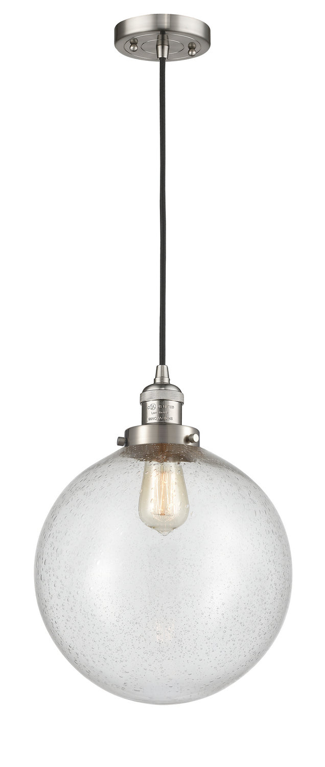 Innovations 201C-SN-G204-12 One Light Mini Pendant, Brushed Satin Nickel