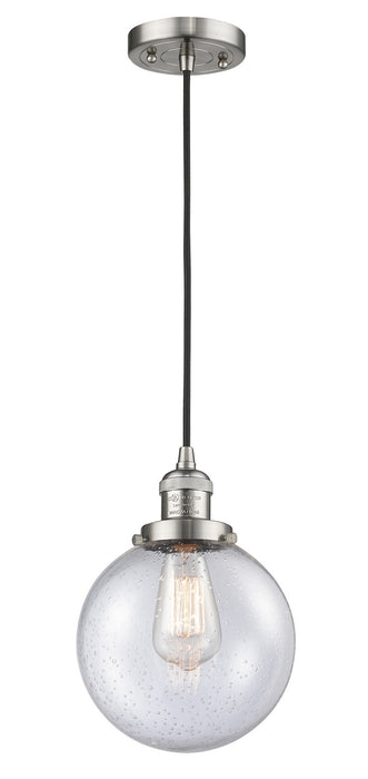 Innovations 201C-SN-G204-8-LED LED Mini Pendant, Brushed Satin Nickel