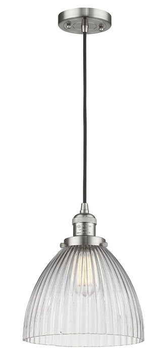 Innovations 201C-SN-G222 One Light Mini Pendant, Brushed Satin Nickel
