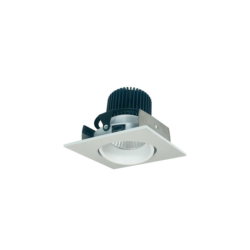 Nora Lighting NIOB-2SCCDXMPW 2" Square Cone Reg. Adj., Matte Powder White Reflector / Matte Powder White Flange