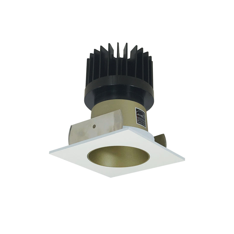 Nora Lighting NIOB-2SNDC50XCHMPW/HL Trim, Champagne Haze Reflector / Matte Powder White Flange