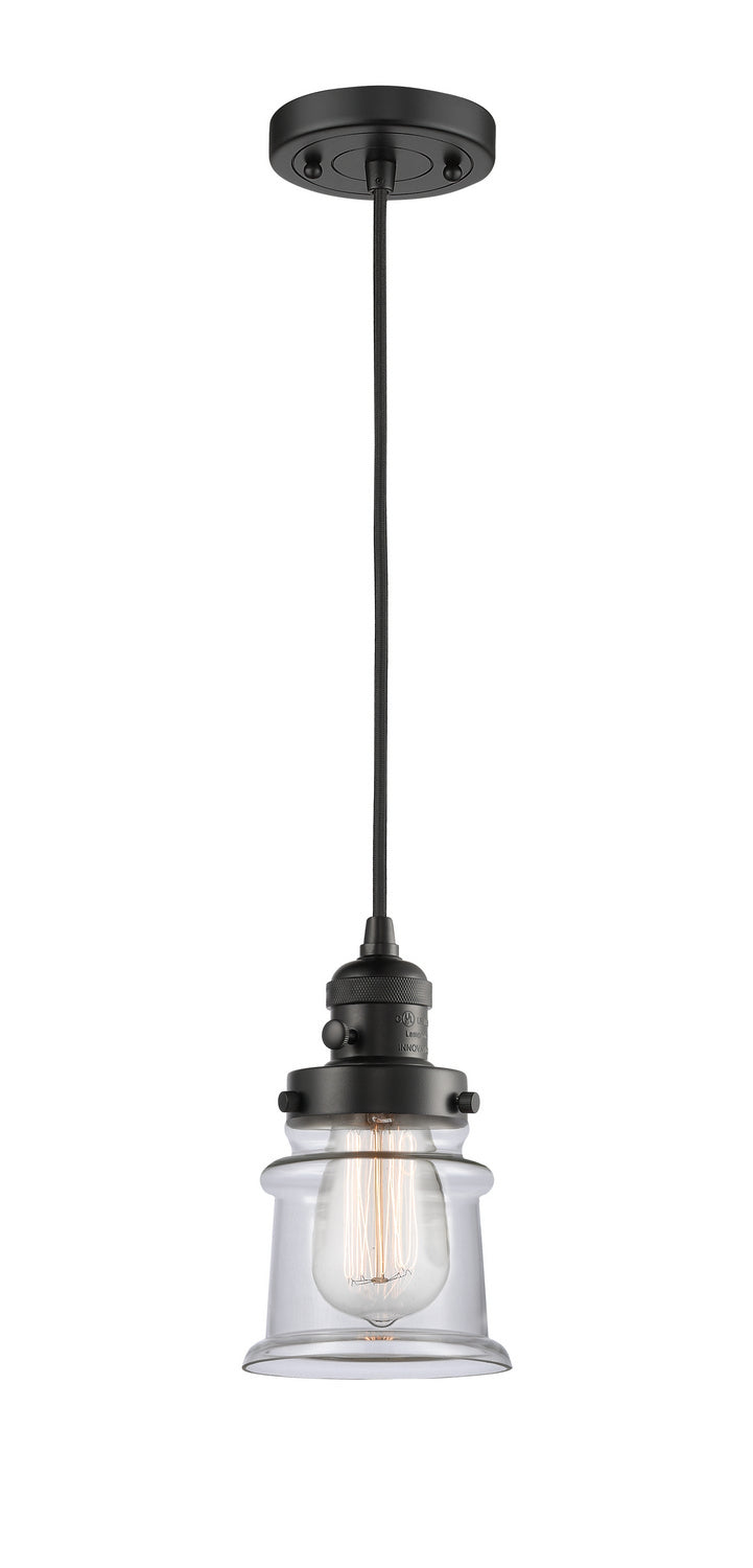Innovations 201CSW-BK-G182S One Light Mini Pendant, Matte Black