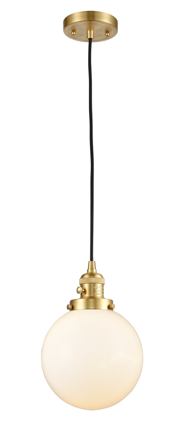 Innovations 201CSW-SG-G201-8 One Light Mini Pendant, Satin Gold
