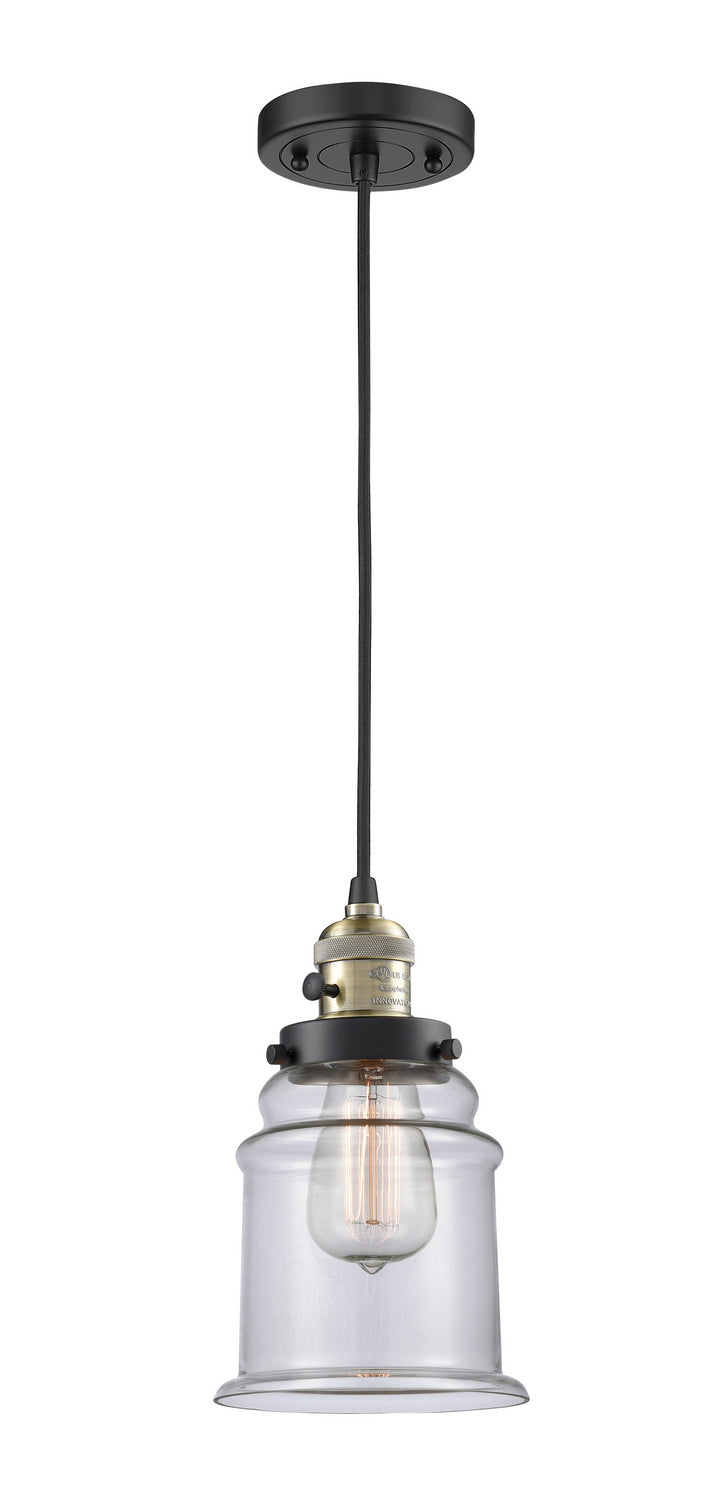 Innovations 201CSW-BAB-G182 One Light Mini Pendant, Black Antique Brass