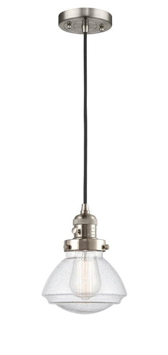 Innovations 201CSW-SN-G324 One Light Mini Pendant, Brushed Satin Nickel