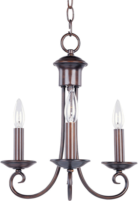 Maxim 70003OI Three Light Chandelier, Oil Rubbed Bronze